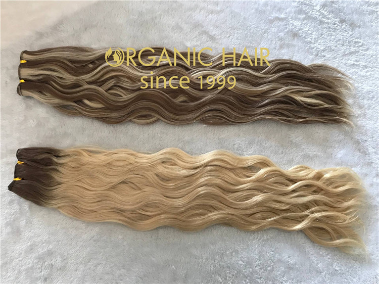 Real human hair extensions for sale handtied weft C63